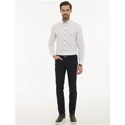 Beyaz Slim Fit Uzun Kollu Gömlek