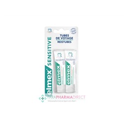 Elmex Sensitive Dentifrice Dents Sensibles Tubes de Voyage 2x12ml