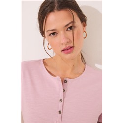 Camiseta lisa manga corta 100% algodón rosa