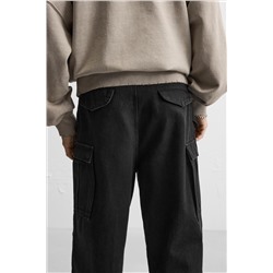 PANTALÓN DENIM CARGO BAGGY FIT
