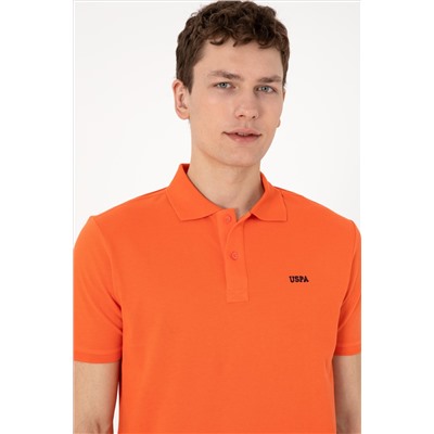 Erkek Regular Fit Polo Yaka Nar Çiçeği Basic Tişört