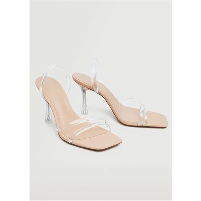 Sandalia vinilo tacón -  Mujer | MANGO OUTLET Melilla