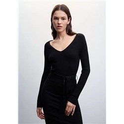 Vestido escote pico -  Mujer | MANGO OUTLET España