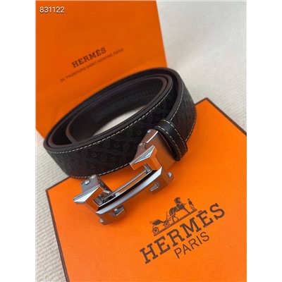 Мужские ремни Hermes Высокое качество!  Цвет пряжки матовый, серебряный Оригинальная упаковка Размеры: 115