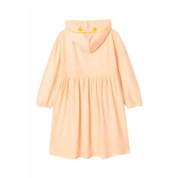 Vestido con capucha Naranja jaspeado