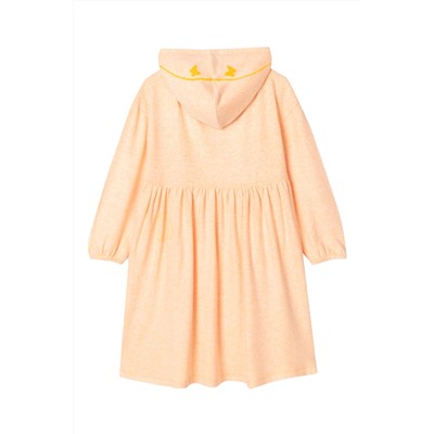Vestido con capucha Naranja jaspeado