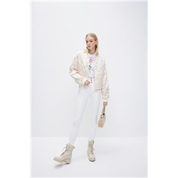 Chaqueta de seda Beige