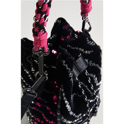 Mini bolso saco lentejuelas