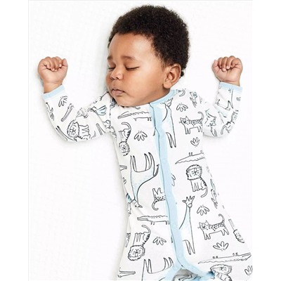 Safari Animal Snap-Up Footless Sleep & Play