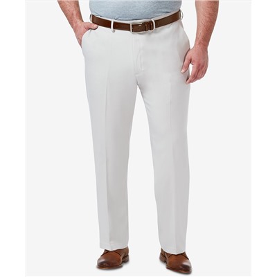 Haggar Men's Big & Tall Premium Comfort Stretch Classic-Fit Solid Flat Front Dress Pants