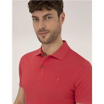 Kırmızı Slim Fit Polo Yaka Basic Tişört