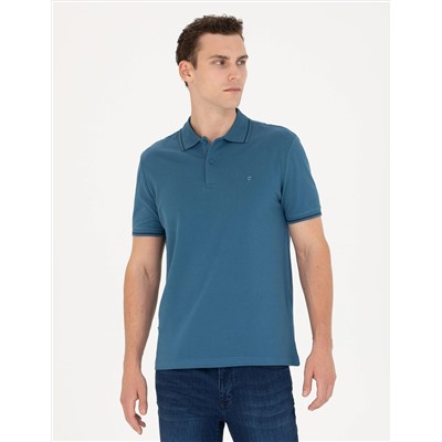 İndigo Slim Fit Polo Yaka Basic Tişört