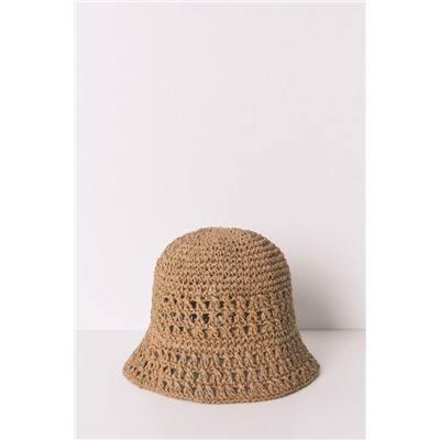 Sombrero bucket crochet beige