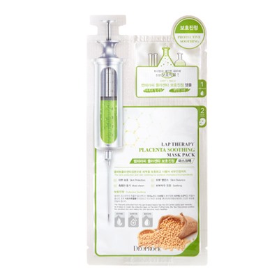 DEOPROCE LAP THERAPY PLACENTA SOOTHING AMPOULE MASK PACK Увлажняющая ампульная маска-сыворотка для лица с экстрактом плаценты 25г