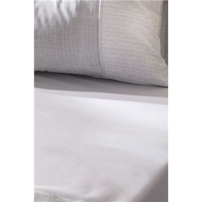 Adelya King Size %100 Pamuk Madame Coco Crep Baskılı Nevresim Takımı - Gri