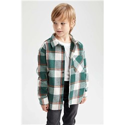 Defacto Erkek Çocuk Oversize Fit Uzun Kollu Flanel Gömlek Y4208A622WN