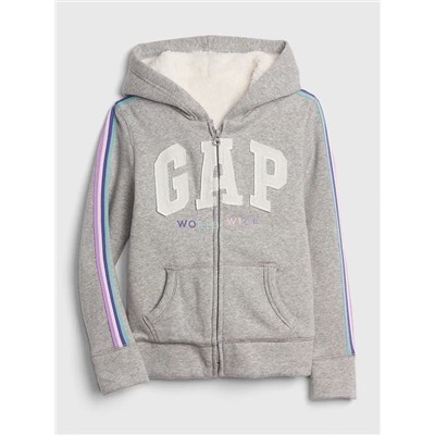 Kids Gap Logo Sherpa Hoodie Sweatshirt
