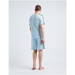 Piquet Pyjamas, Men, Light Blue