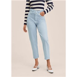 Vaqueros tapered tiro alto -  Mujer | MANGO OUTLET España