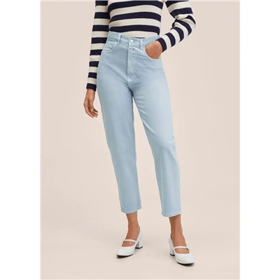 Vaqueros tapered tiro alto -  Mujer | MANGO OUTLET España