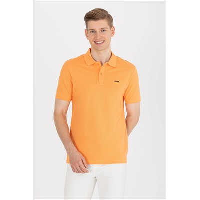 Erkek Turuncu Basic Polo Yaka Tişört