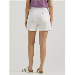 Women's Ultra Lux Comfort with Flex-to-Go Relaxed Fit Cargo Short in Bright White