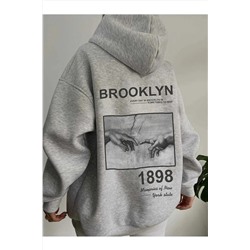 aynewmodaSweatshirt Baskılı Kapşonlu