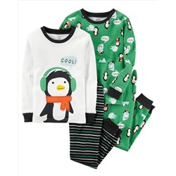 4-Piece Snug Fit Cotton PJs