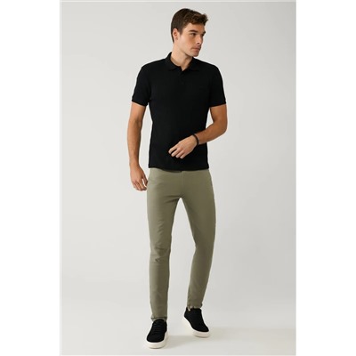 Avva, Erkek Haki Klasik Bel Armürlü Karışımlı 5 Cep Perge Slim Fit Pantolon A41Y3071