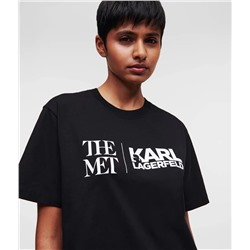 Женская футболка Karl Lagerfel*d с минималистичным принтом и круглым вырезом