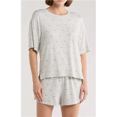 Logo Print T-Shirt & Boxer Pajamas DKNY