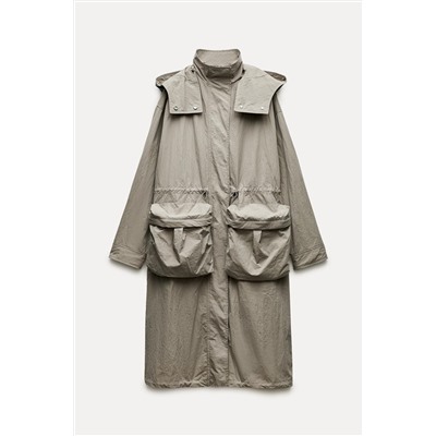 ZW COLLECTION HOODED PARKA WITH POCKETS