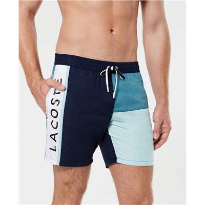 Lacoste Men's Classic Colorblocked 6.5" Swim Trunks