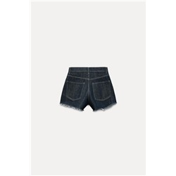 TRF HIGH-WAIST DENIM RIPPED SHORTS