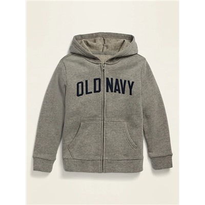 Logo-Graphic Zip Hoodie for Boys