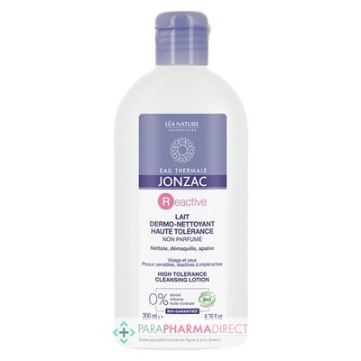 Eau Thermale Jonzac - Reactive - Lait Demo-Nettoyant Haute Tolérance BIO 200ml