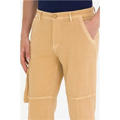 Erkek Camel Kanvas Pantolon
