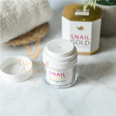 КРЕМ ДЛЯ ЛИЦА ПОДТЯГИВАЮЩИЙ С КОЛЛАГЕНОМ И Q10 «SNAIL GOLD» ROYAL THAI HERB