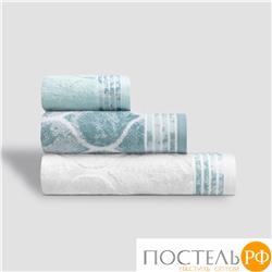 Togas К-т полотенец КАЙЛАН бел-бирюз 40х60/50х100/70х140