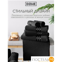 (1153) Полотенце 50х80 см Dome Harmonika Махра 440 г/м2, 1153 Черный