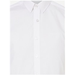 Senior Boys White Short Sleeve Slim Fit School Shirts 2 Pack