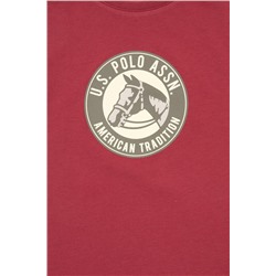 Erkek Çocuk Vişne Oversize Bisiklet Yaka Tişört