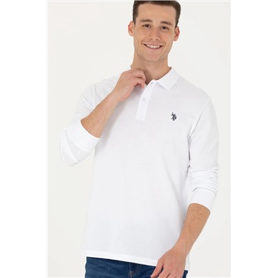 Erkek Beyaz Basic Sweatshirt