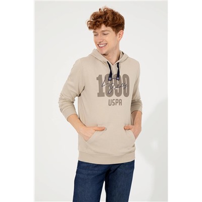 Erkek Taş Kapüşonlu Sweatshirt