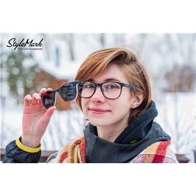 Оправа с солнцезащитной насадкой (Clip-on) StyleMark Polarized C2702B