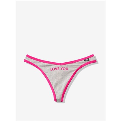 PINK COTTON THONG