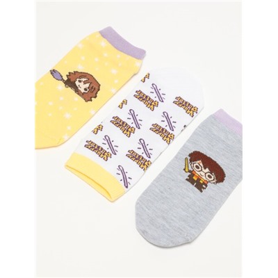 PACK OF 3 PAIRS OF HARRY POTTER © &™ WARNER BROS PRINT SOCKS