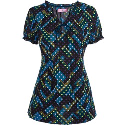 koi Scrubs Abstract Origami Print Top