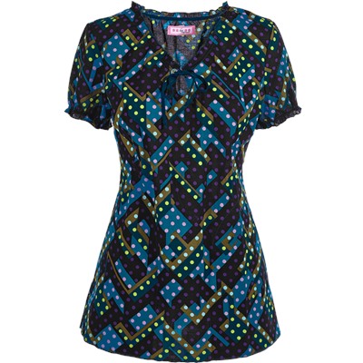 koi Scrubs Abstract Origami Print Top