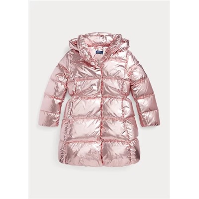 Girls 7-16 Metallic Water-Resistant Down Coat